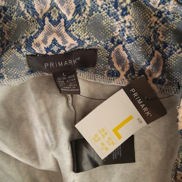 PRIMARK PINK / GRAY SNAKESKIN PRINT LEGGINGS LARGE - Picture 5 of 5